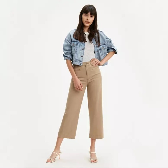 Levi’s Wide Leg Ribcage Crop Pants - Picture 1 of 5